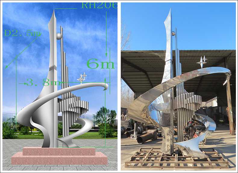 大型不銹鋼雕塑，不銹鋼雕塑廠家，室外大型景觀雕塑