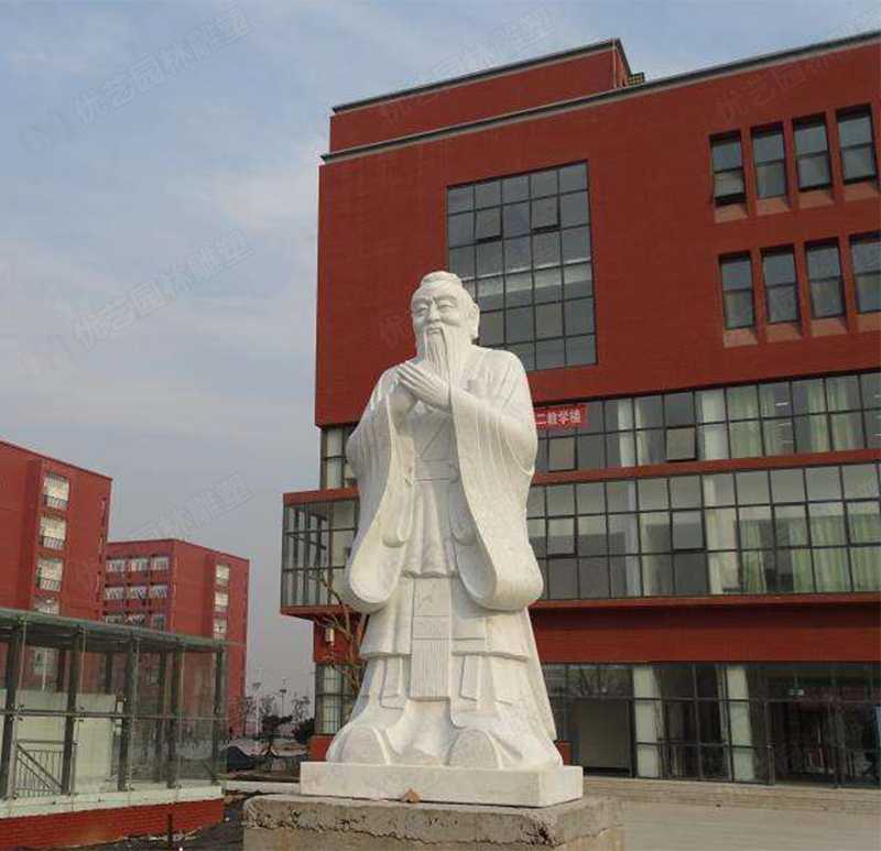 校園石雕孔子像，大理石孔子像